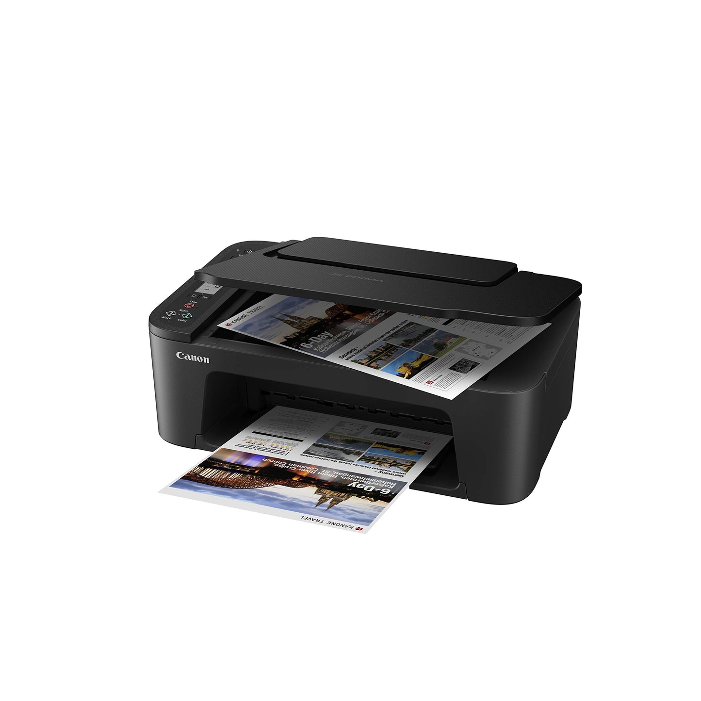 Canon Pixma TS3450 color inkjet printer multifunction device A4 (scanner, copier, printer, 4800 x 1200 DPI, LCD, WiFi, USB, Apple AirPrint, PIXMA Cloud Link, duplex printing), black, 1