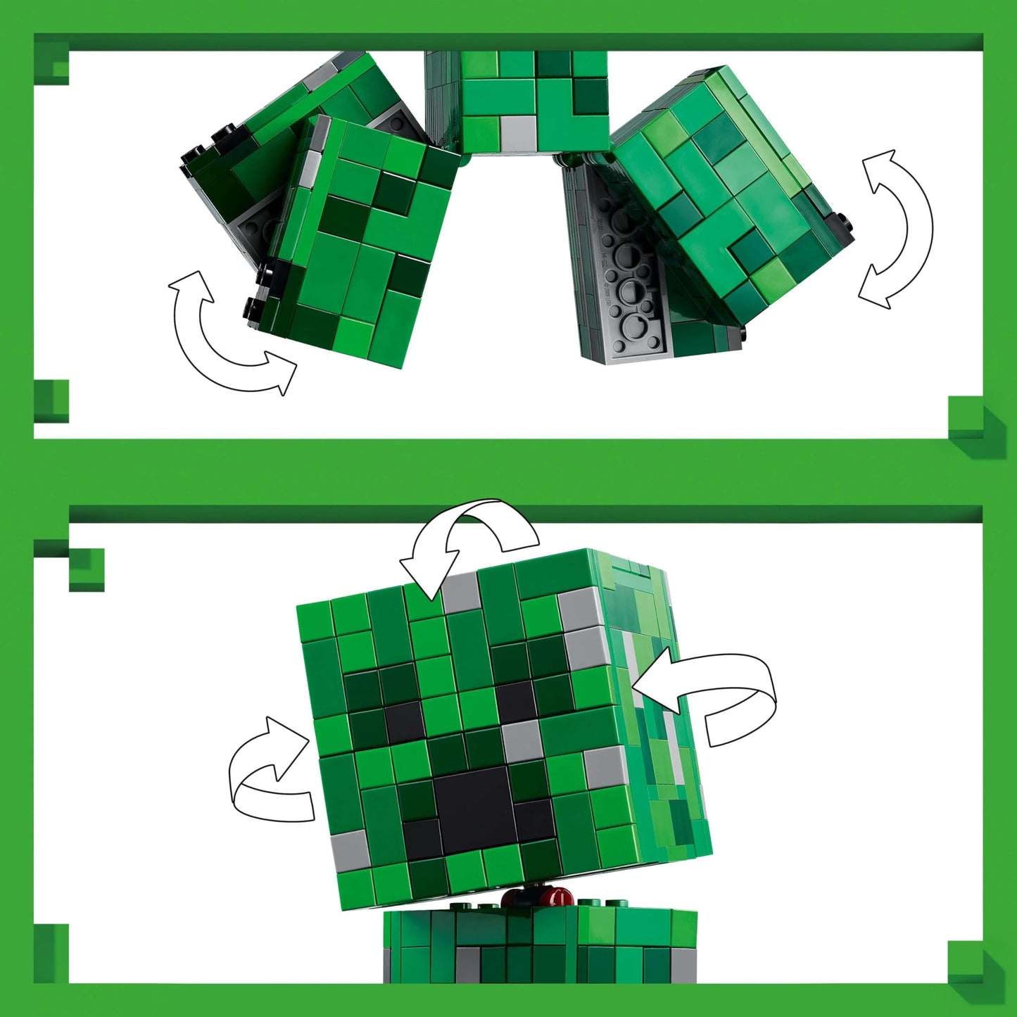 LEGO Minecraft The Creeper - Gamer Toy - Moving Action Figure - Interactive playset with TNT element - Kids DIY decor - Gaming gift for boys, girls & teens ages 10+ - 21276