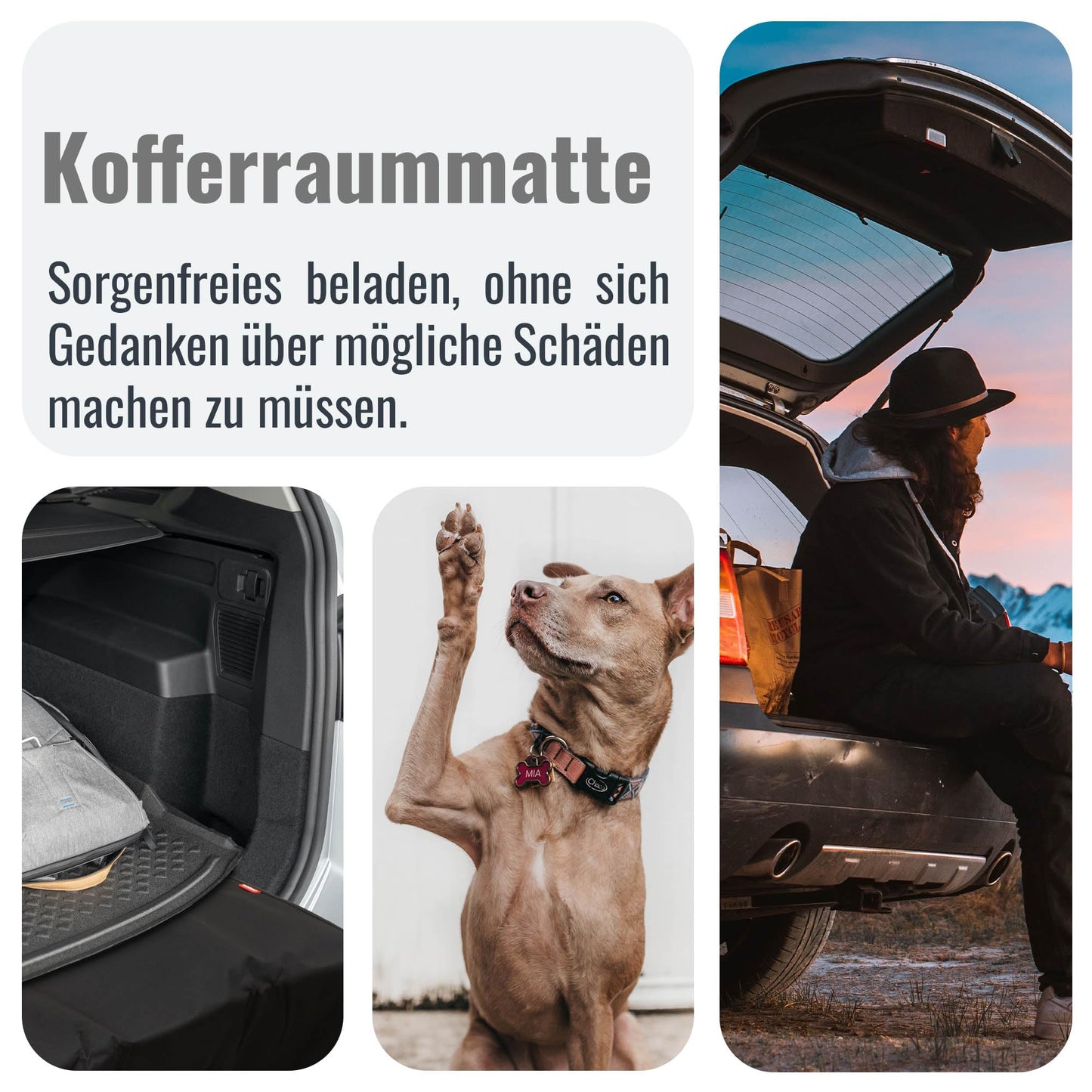Achilles bumper protector for the trunk - Car trunk protective mat for dogs - Scratch-resistant and waterproof - Dog trunk protection for cars - Trunk protection for dogs - Universal size 100x70 cm