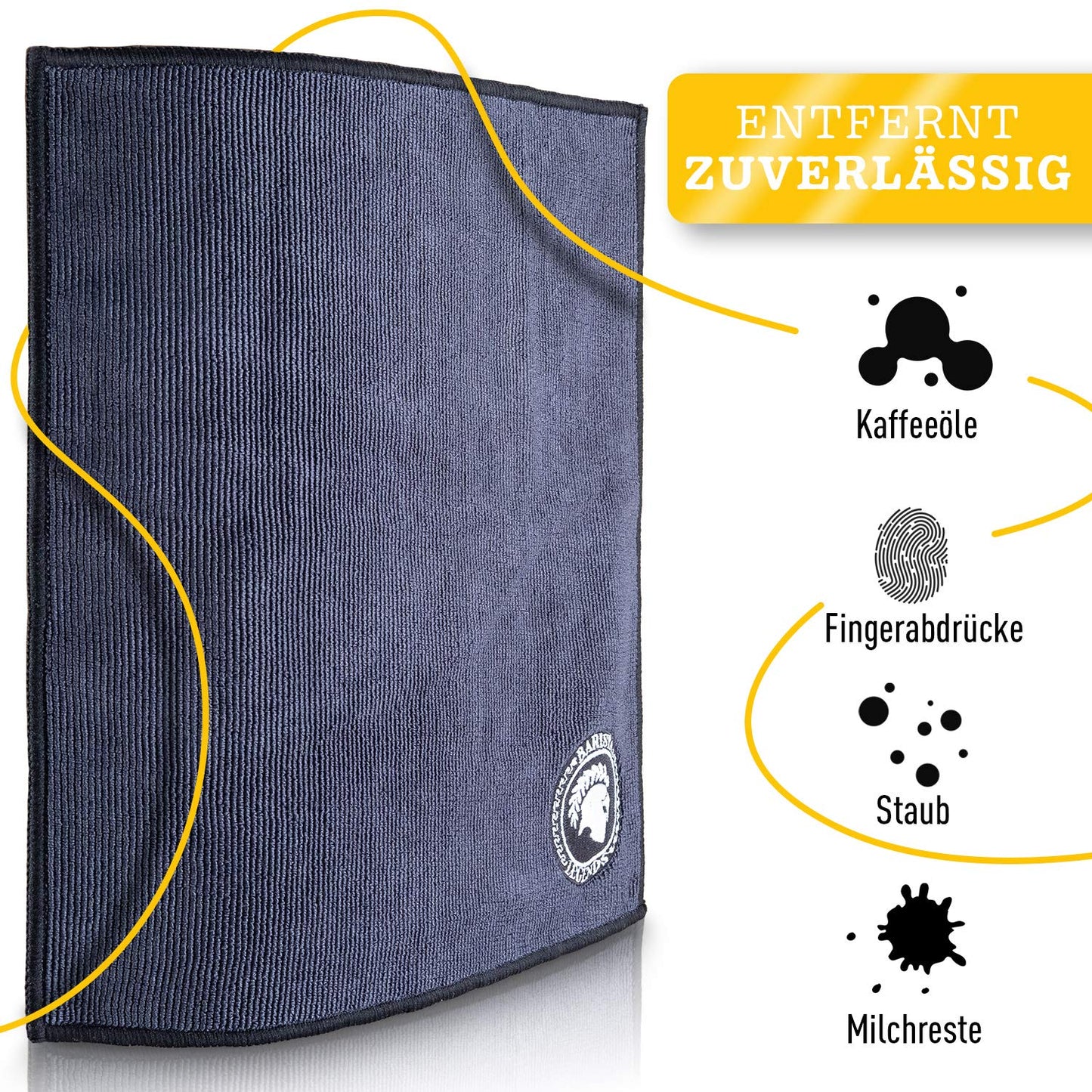 Barista Legends® Barista Cloth Set 4 Pieces - 30x30cm Barista Cloths for cleaning your coffee equipment (Barista Cloths)