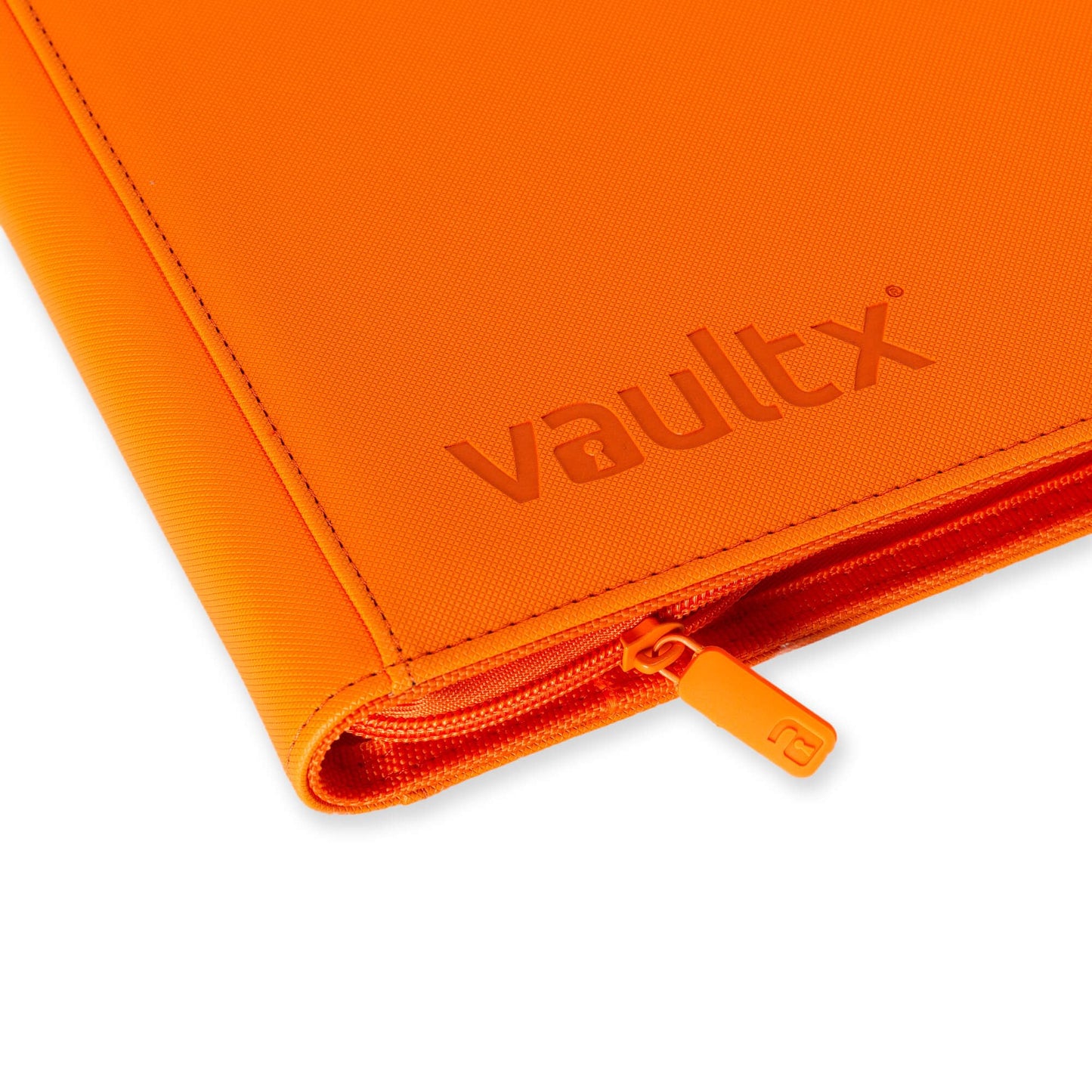 Vault X 9-Pocket Trading Card Binder with Zipper, 360 cards, Premium Exo-Tec album material, 20 side-loading pages, collector's folder for Trading Card Games, Sports Cards, TCG (Orange)