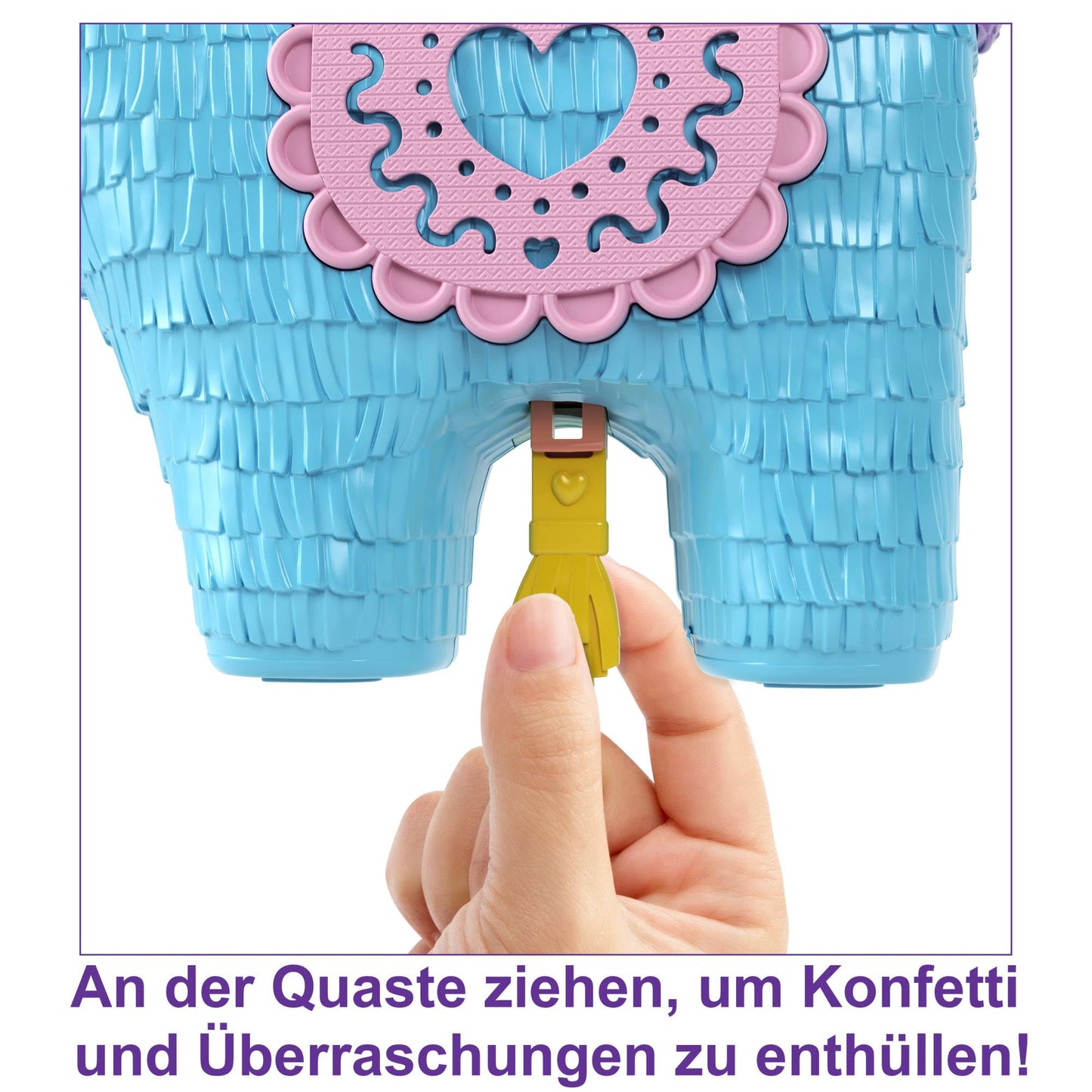 Polly Pocket case, llama in pajama party theme, with 25 accessories including 2 dolls and 2 llamas, interactive elements for immersive play, toy for ages 4 and up, HHX74.