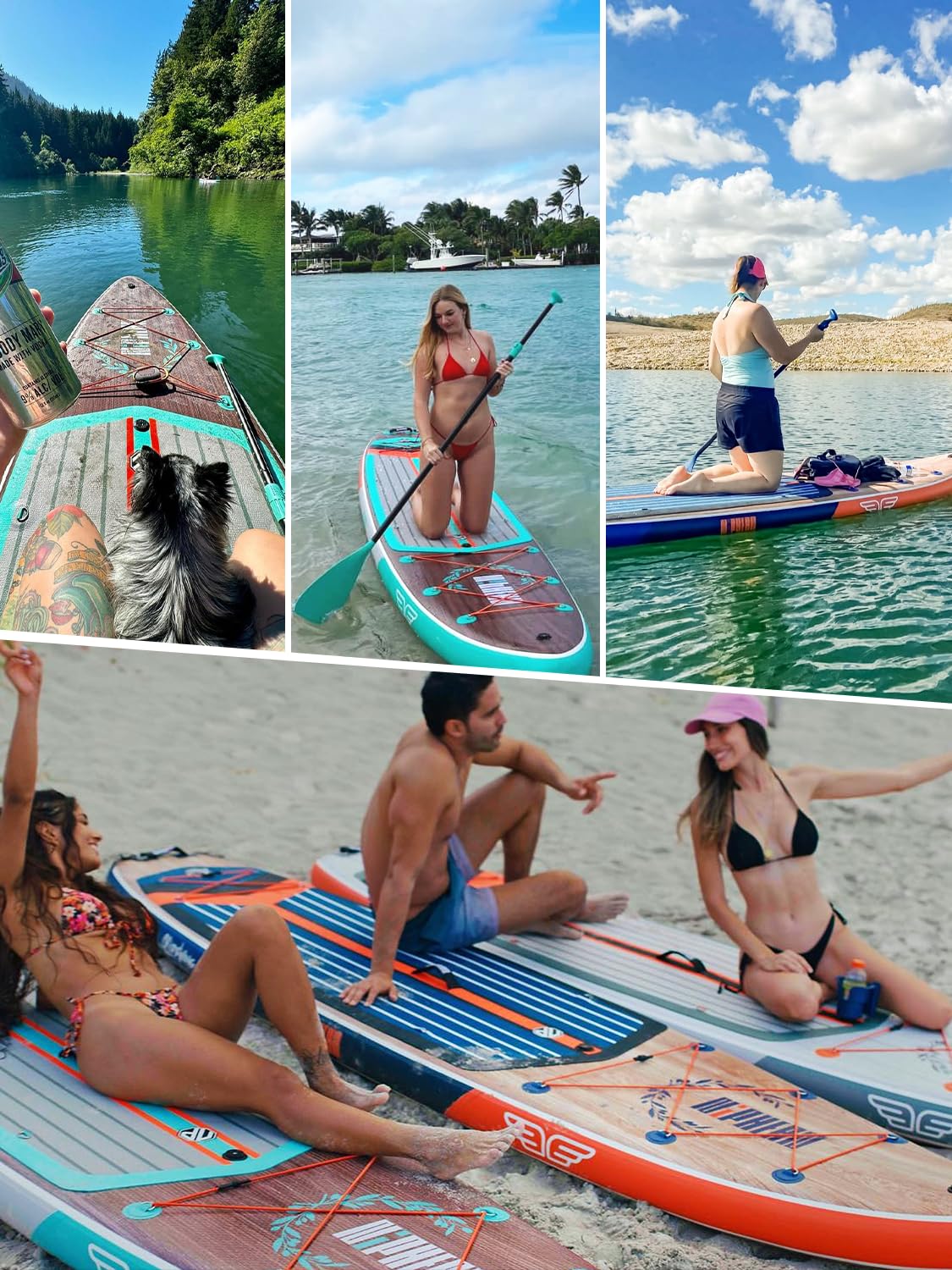 Niphean (Extra Large) Stand Up Paddling Board, SUP for 2+1 persons/families, SUP board with beginner-friendly balance wings, waterproof phone case, Stand Up Paddle Board for Adults, gift ideas
