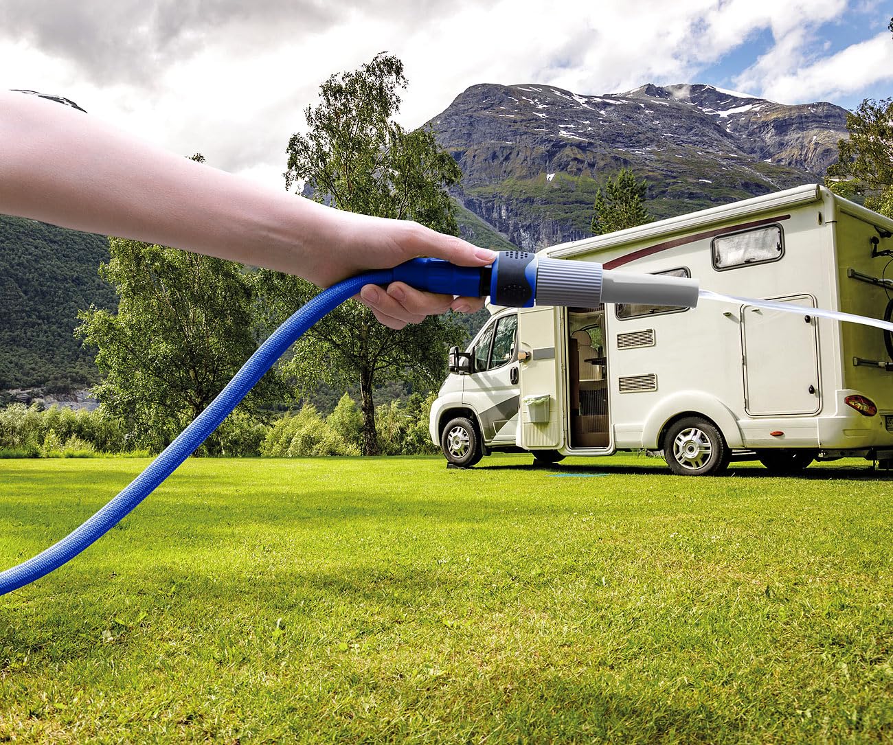 Semtec Urban Survival Technology Freshwater Hose: Extra-light water hose, up to 24 bar, with hose connector, 10m (camping equipment RV, highly flexible garden hose).