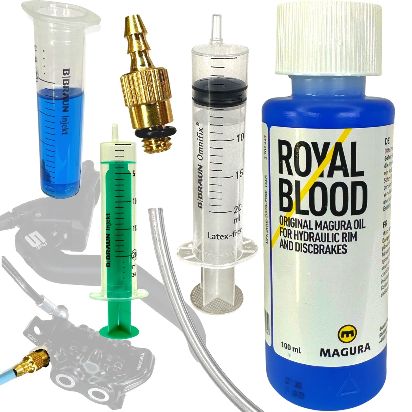 MAGURA Royal Blood mineral oil 100ml + F26 service kit for hydraulic disc brakes rim brakes bleeding kit set for MT 2 4 5 6 7 8 HS11 Hs22 HS33.