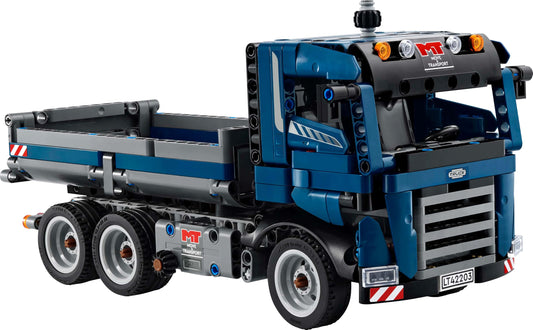LEGO Technic Dump Truck toy with steering and moving dump bed - blue construction vehicle - birthday or holiday gift idea - building set for boys and girls aged 9 and up 42203