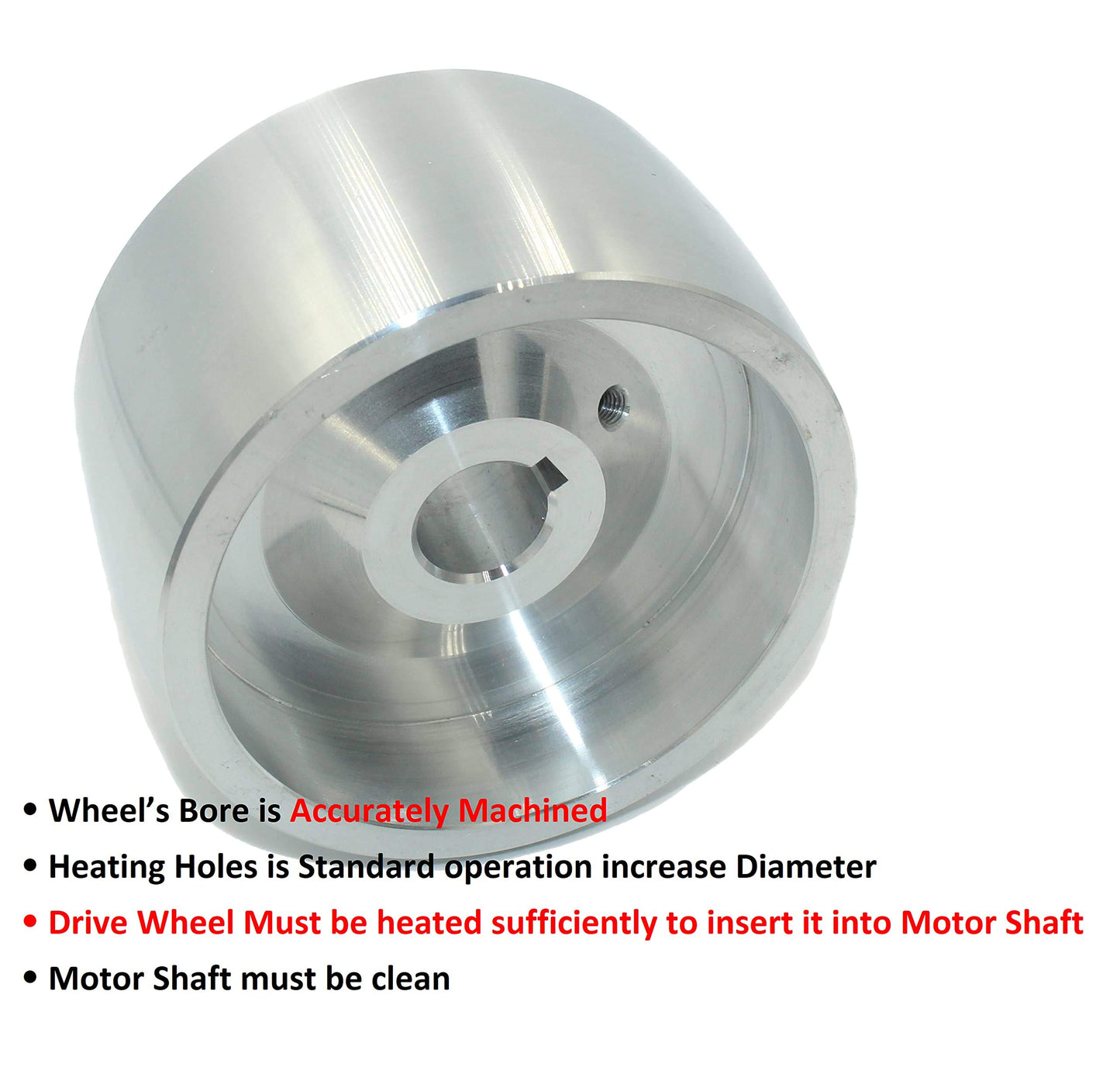 (AL4-19) CNC machined belt grinder set for knife sharpeners. 100mm drive wheel, 19mm shaft, 75mm tracking wheel, 50mm idler.