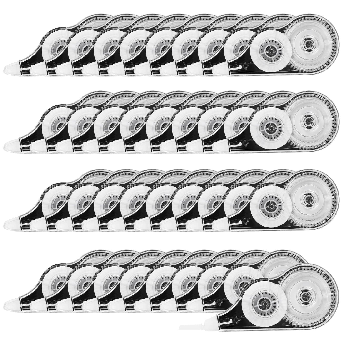 Yoosso 36 Piece Correction Tape Set, 12m x 5mm Mini Correction Mouse with Cap Correction Tape Roller for Kids Students Office Home School (Black)
