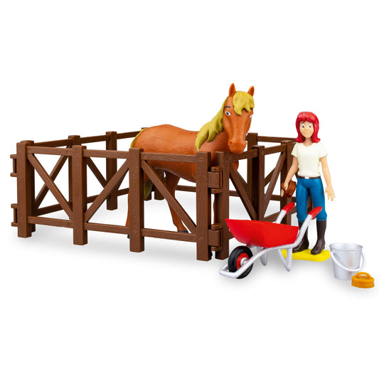 Craze Bibi and Tina Toy Care Set TINA & AMADEUS - Horse Toy Grooming Kit including Horse Accessories, Martinshof Play Figures, Games for 3+ years 14134