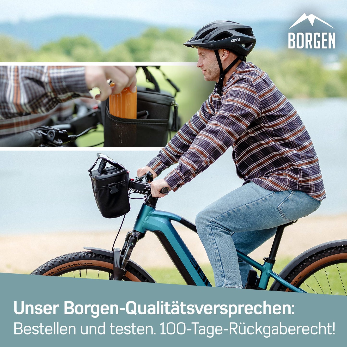 Borrow KLICKfix handlebar bag smartphone - water-repellent and spacious bike handlebar bag 6 L - bike bag handlebar ebike - bike bag phone