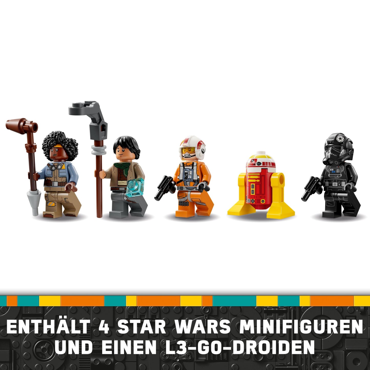 LEGO Star Wars 75393 Mashup of TIE Fighter & X-Wing - Toy with 2 spacecraft, 4 minifigures, and droid figure, creative gift for boys aged 9 and fans