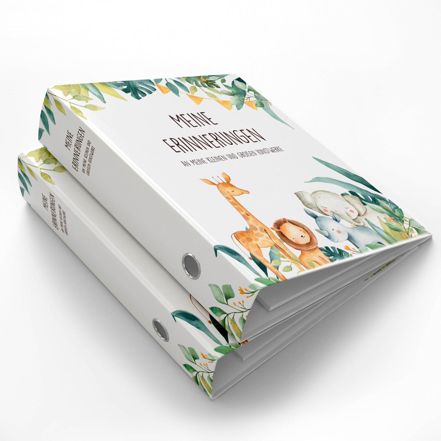 CALLUNA® "My Memories" collection folder with handle - kindergarten folder - kindergarten collection folder - resource-saving production - includes EXTRA treasure hunt - gift - baby animals.