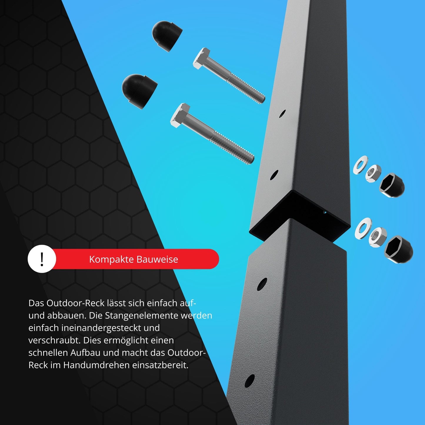 K-Sport: Stationary Outdoor Pull-Up Bar + Dip Station I Weatherproof Strength Station with Pull-Up Bar & Dip Bar I Pull-Up Dip Station, incl. E-Book