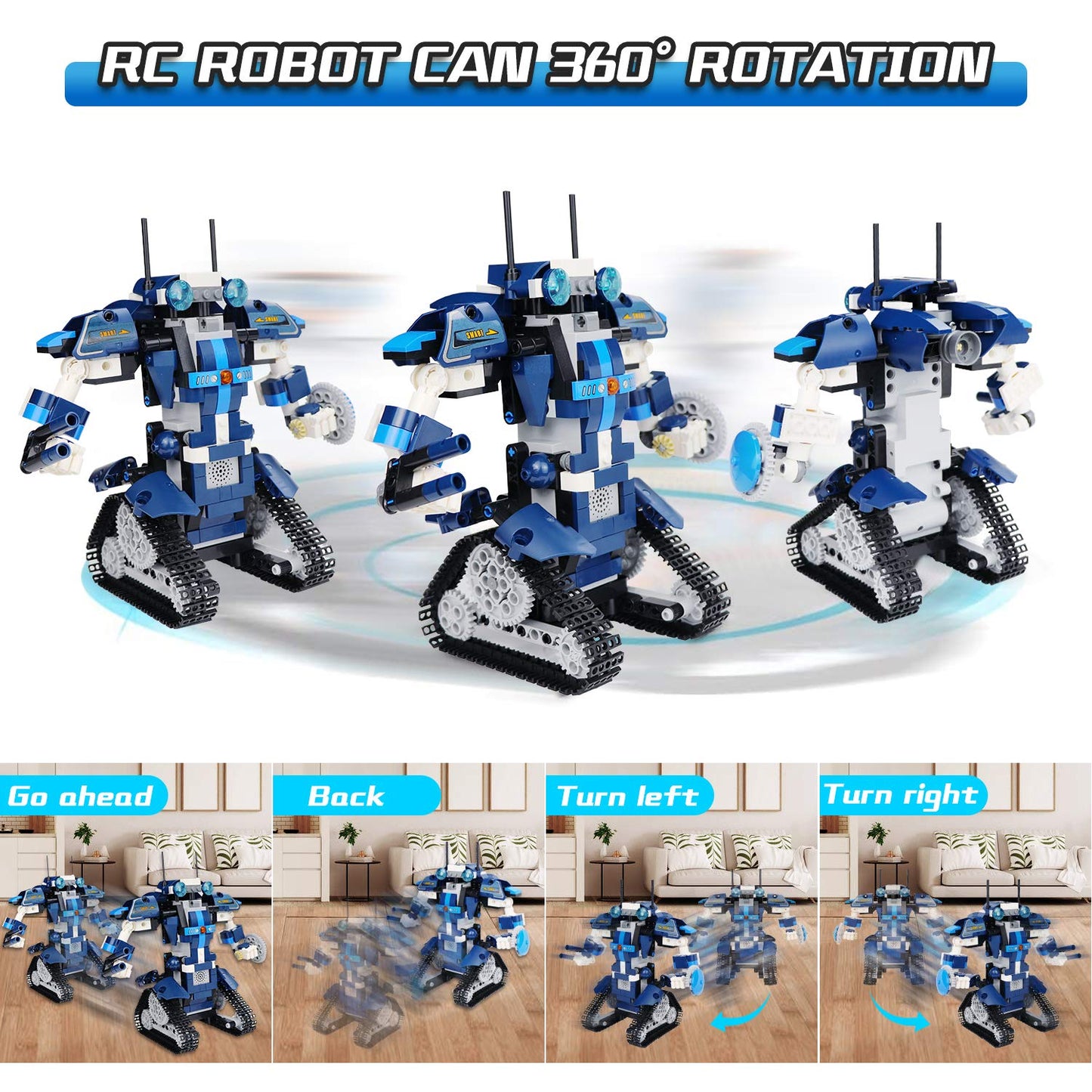 Yerloa Robot Kids Ages 8+, Remote Control Kit Toy, STEM Programmable Building Toy Gift for Boys Girls 6-12 (405 pcs)