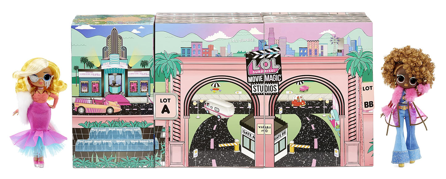 L.O.L. Surprise! OMG Movie Magic Studio - Over 70 surprises, 12 dolls, 4 backdrops, accessories, and more - 2-in-1 packaging playset for collecting - Gift for boys and girls ages 4 and up.