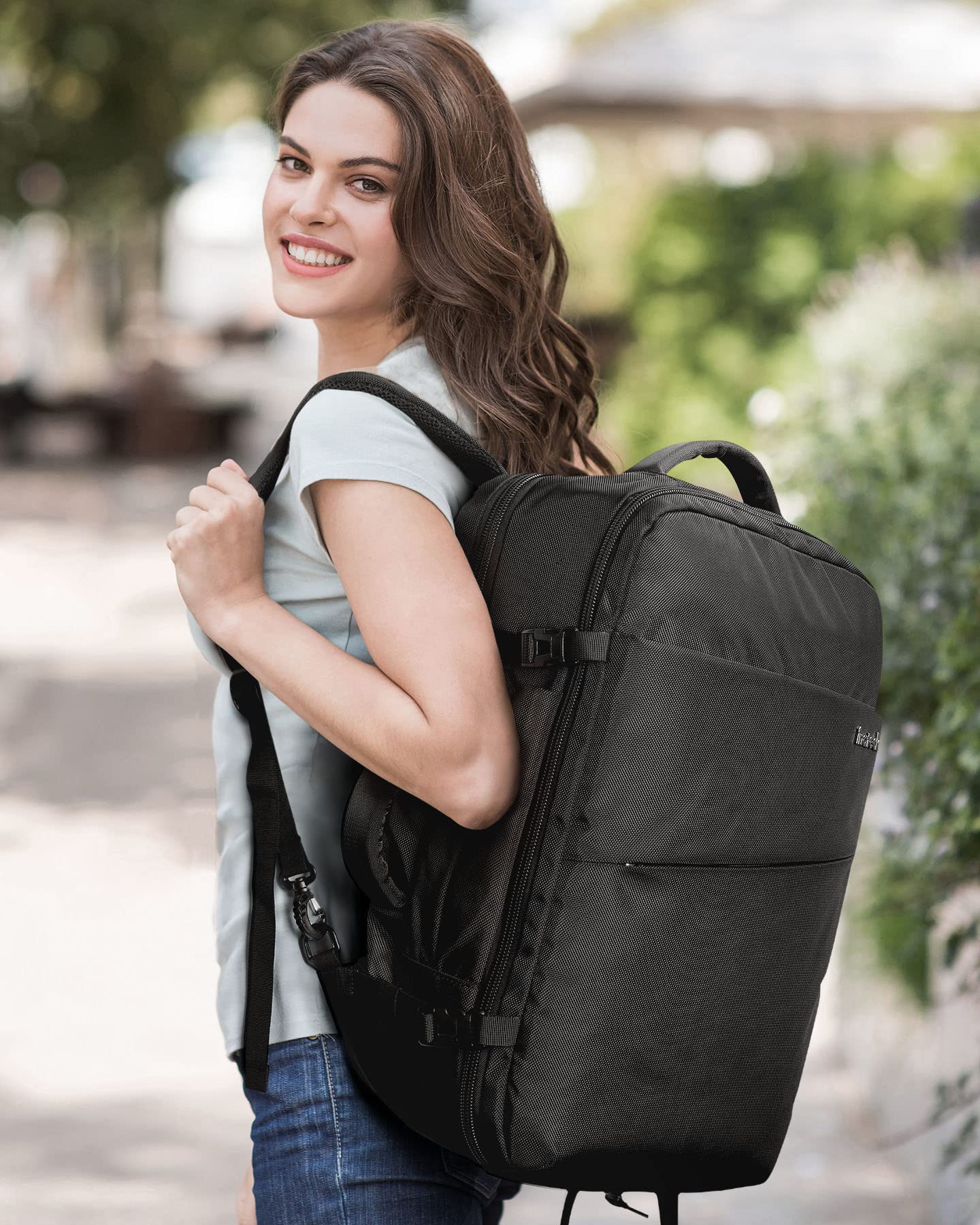 Inateck 40L Super Large Carry-on Travel Backpack Laptop Backpack for 15.6-17 Inch Notebooks, Flight Approved Cabin Backpack for Weekender.