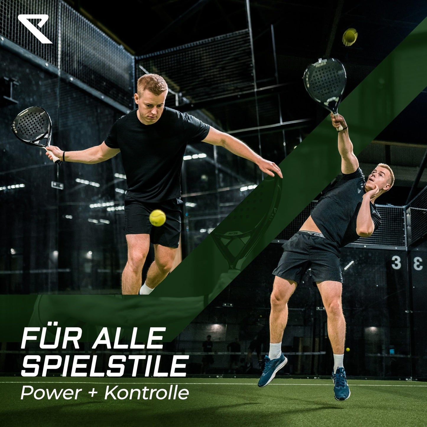 RYZE Pegasus - Padel racket made of 100% carbon fiber - Maximum power & control - Lightweight & durable 360g - Unisex padel racket for men & women - Padel racket set includes free cover