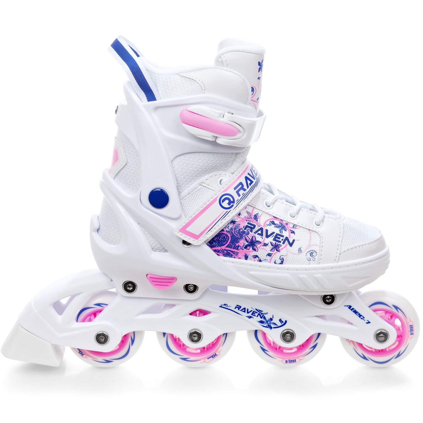 RAVEN 3in1 Inline Skates Triskates Roller Skates for Kids Girls adjustable (Meia, 28-32 (18.5cm-21cm))