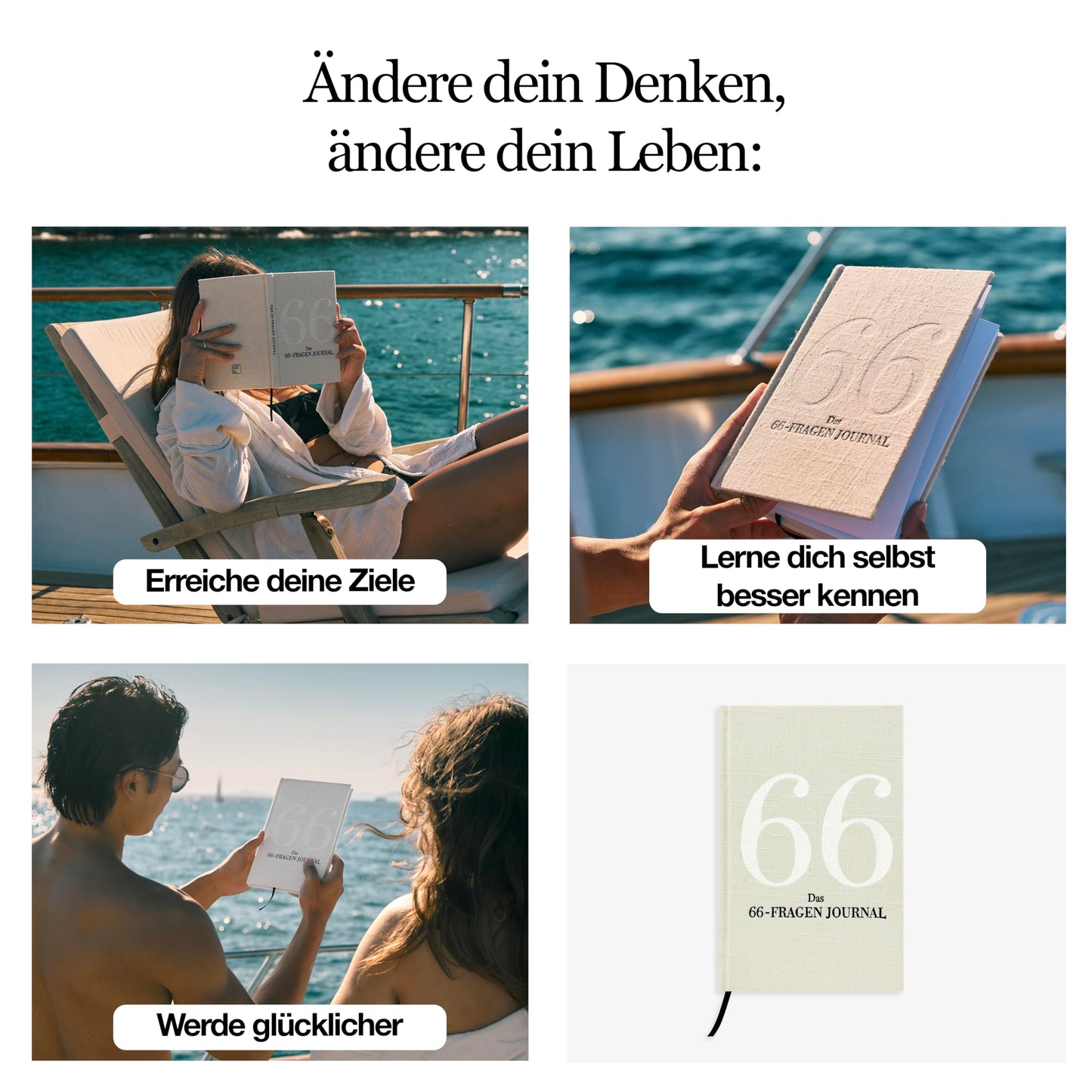 Modern Frame Of Mind 66-Questions Journal - The Original | Featuring 66 reflection exercises for increased self-confidence, clarity, and inner strength.