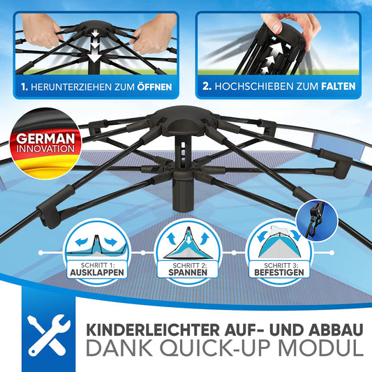 Aretus - Pop up tent for 2-4 people SET UP AND TAKE DOWN IN 45 seconds - Extra Large & Waterproof - Automatic pop up tent for 3 people, tent for 3 men