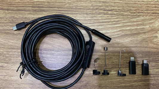 Neoteck Endoscope Camera 1920P HD Snake Inspection Camera Waterproof with 8 LED Lights Inspection Camera Pipe Camera for Android and iOS Smartphone (5M)