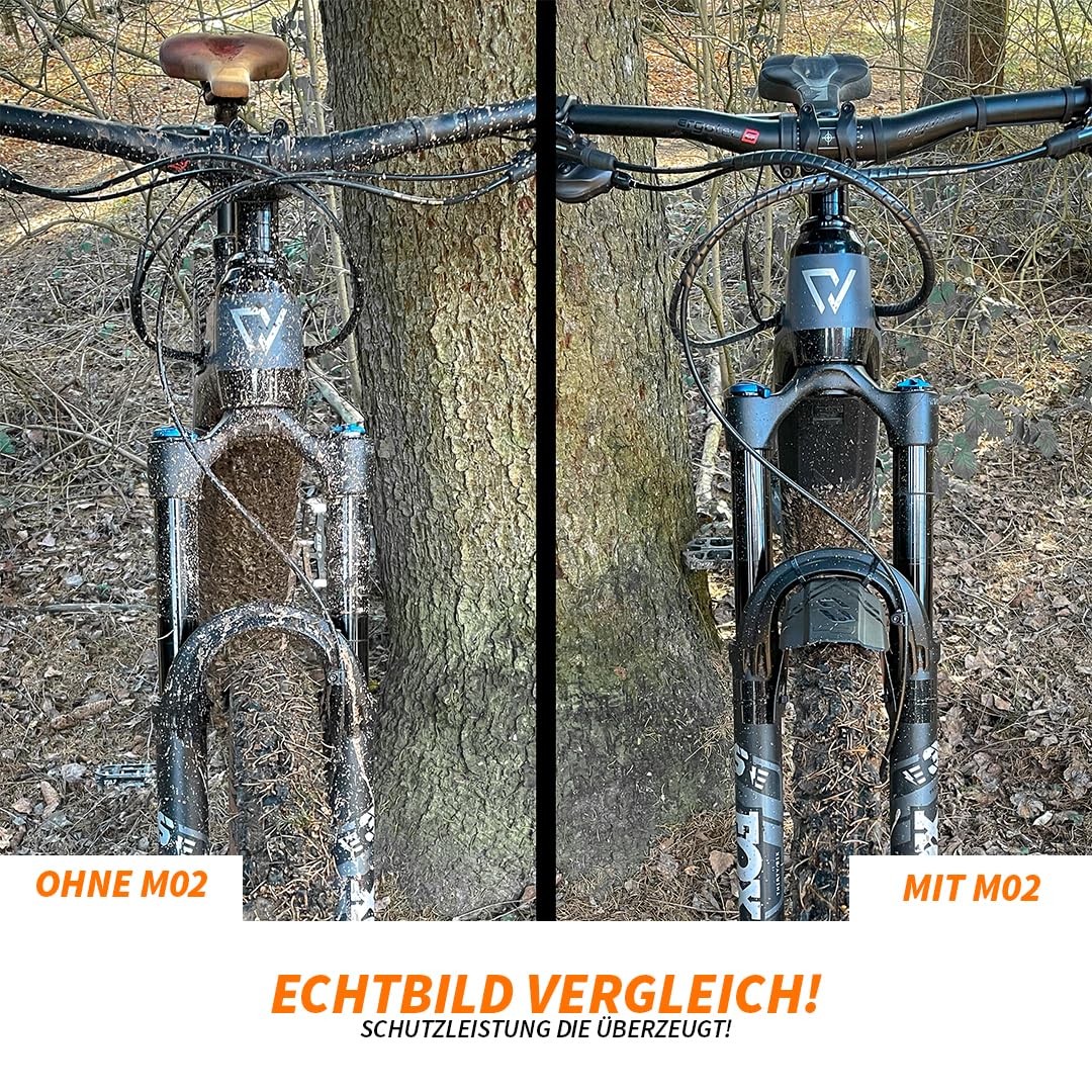 Unleazhed M02 | Mountainbike Mudguard | Made in Germany | Solid front wheel fender | Bike accessory for mountain bikes
