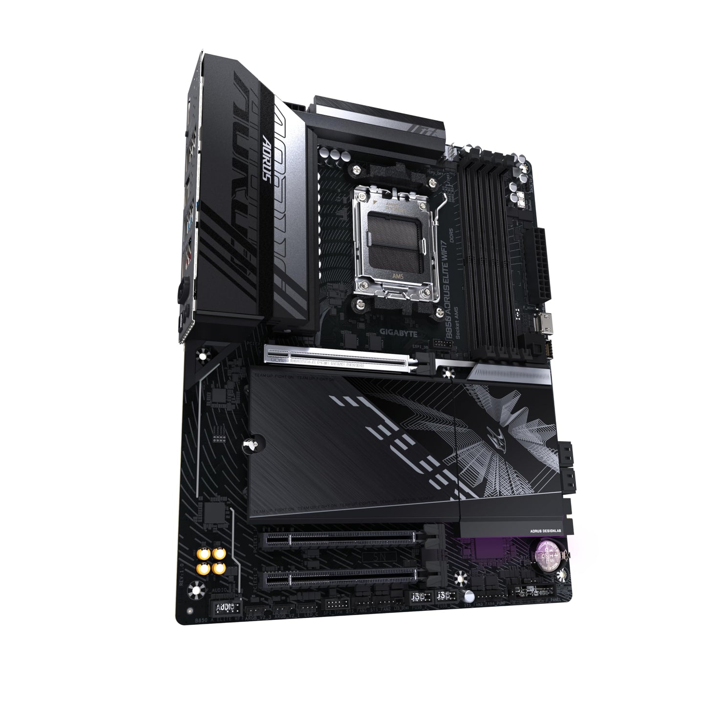 GIGABYTE B850 AORUS Elite WIFI7 Motherboard - AMD Ryzen 9000 Series CPUs, 14+2+2 phase digital VRM, up to 8200MHz DDR5 (OC), 1xPCIe 5.0 + 2xPCIe 4.0 M.2, 2.5 LAN, WiFi 7, USB 3.2 Gen 2x2