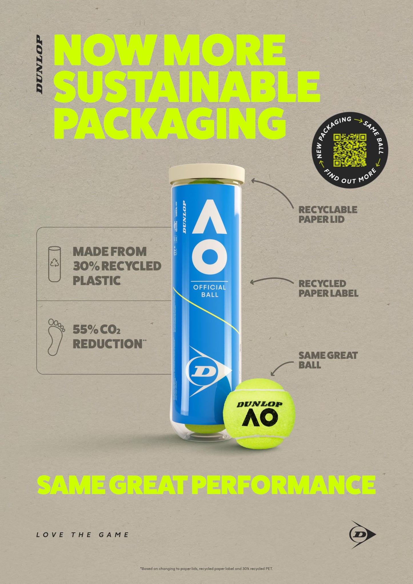 DUNLOP Tennis Ball Australian Open - for clay, hard court, and grass (2x4 balls) (Pack of 2)