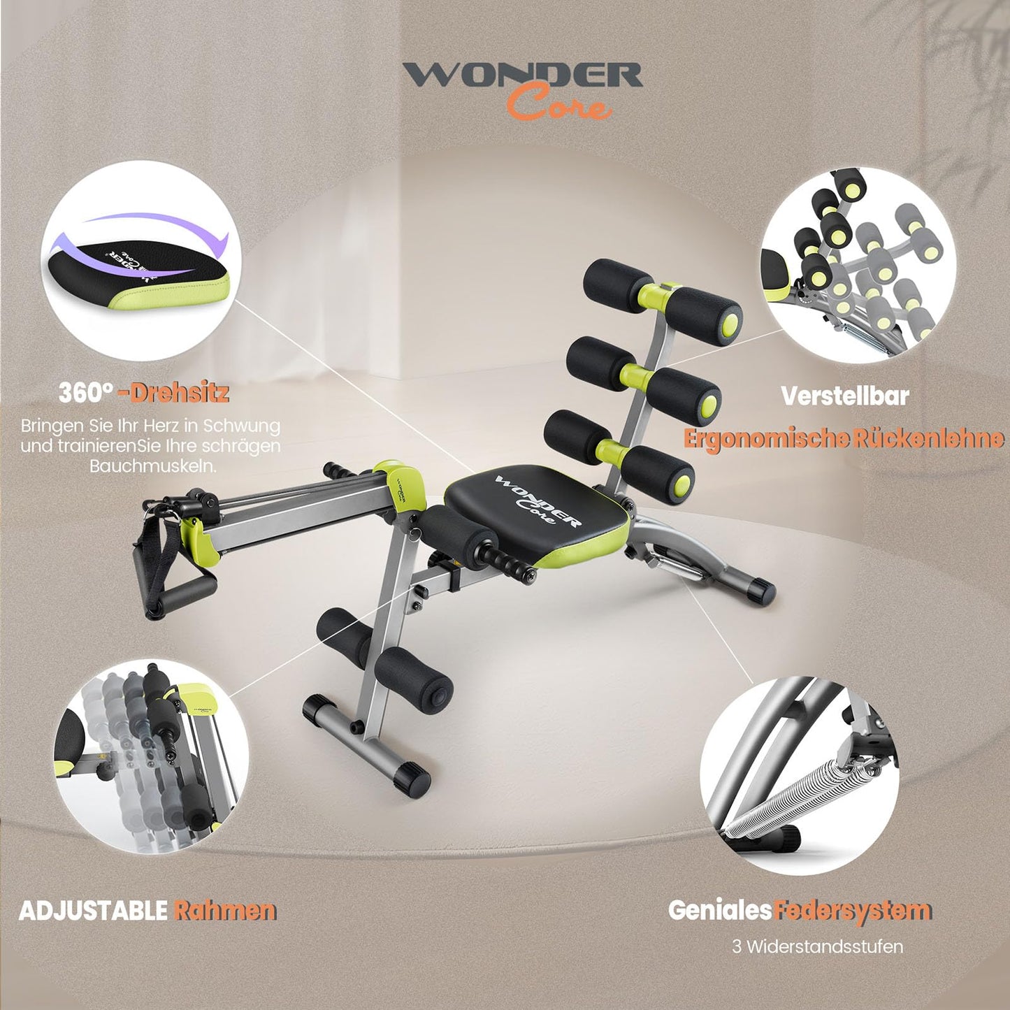 Wonder CORE Fitness Benches Weight Bench, Abdominal Training Equipment, Adjustable Abdominal Machine for Abdominal Training, Sit-up Training Equipment for Home Workouts, Training Chair
