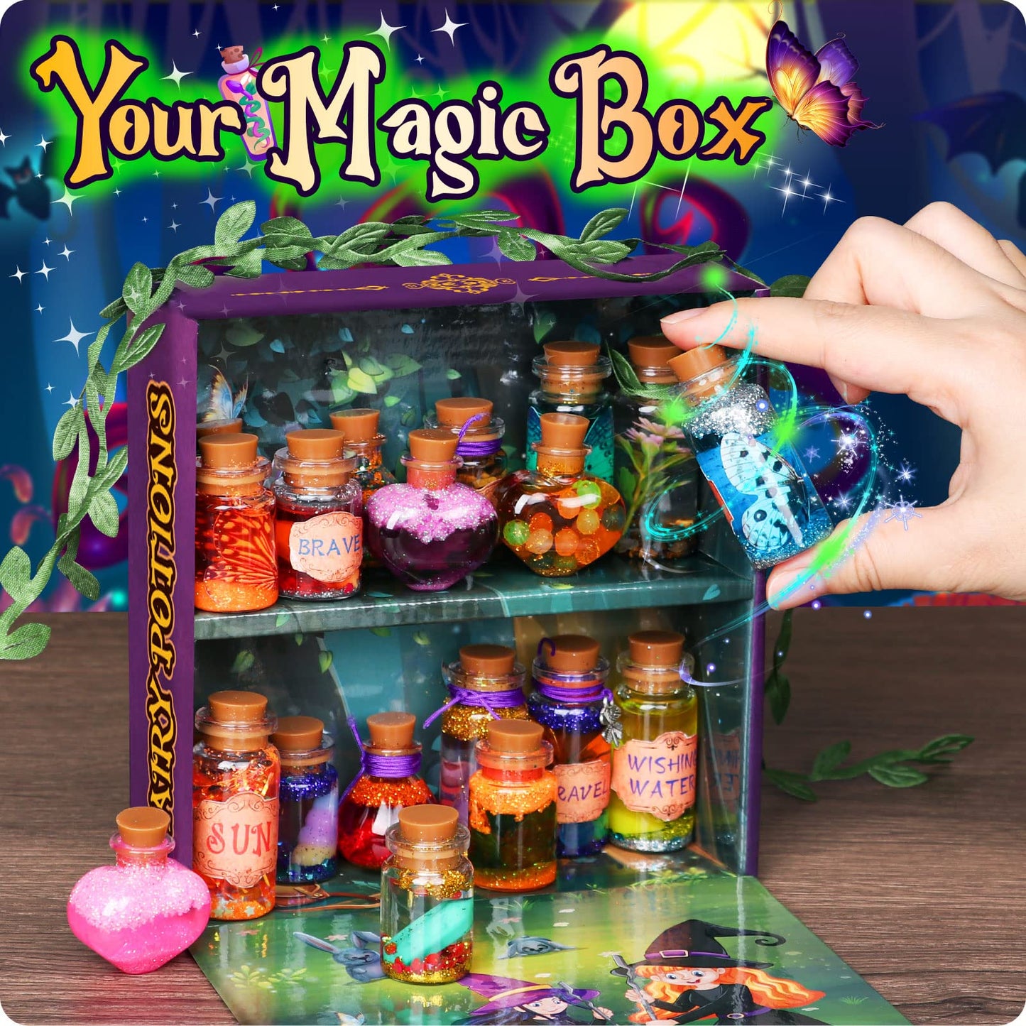 Most of DIY Creative Gift for Kids - Retro Fairy Crystal Potion Kits Craft Toy for Boys & Girls Age 6 7 8 9 10