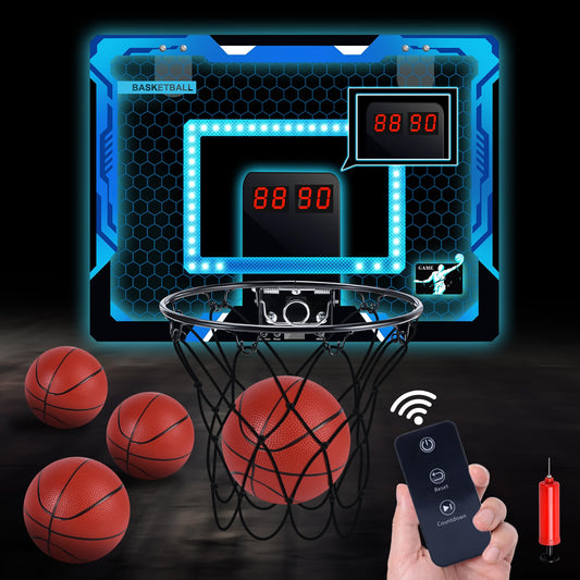 Aragallant Indoor Basketball Hoop for Kids, Mini Basketball Hoop for Room with 4 Balls and Electronic Scoreboard, Door Basketball Hoop for Girls Boys 3+, Gifts Sports Toy