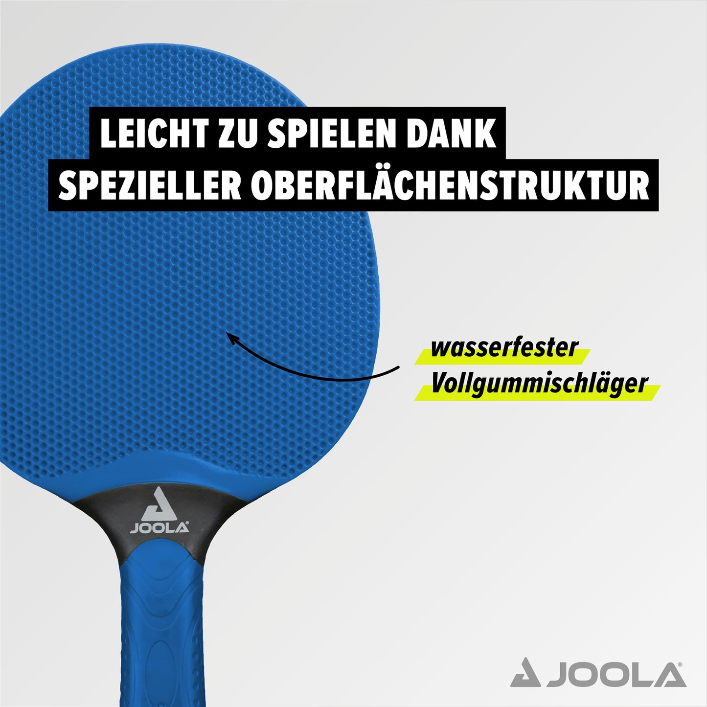 JOOLA Table Tennis Set Vivid Outdoor 2 Table Tennis Rackets + 3 Table Tennis Balls + Table Tennis Cover, Lime/blue, 6 pieces