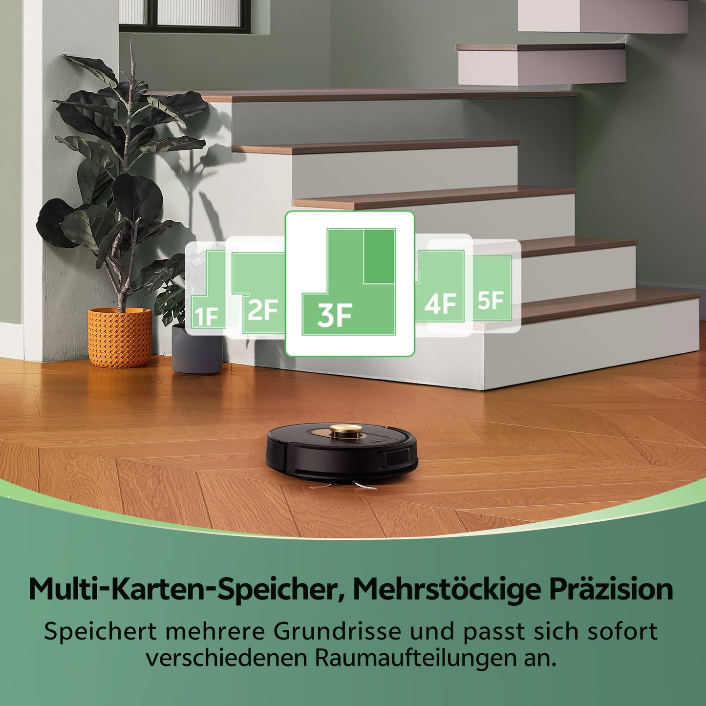 Vexilar W9 Vacuum Robot with mopping function, 5000Pa suction robot with LiDAR navigation, 3-in-1 vacuum and mop robot, 150 min max, 15 no-go zones, app control, ideal for pet hair and carpet.