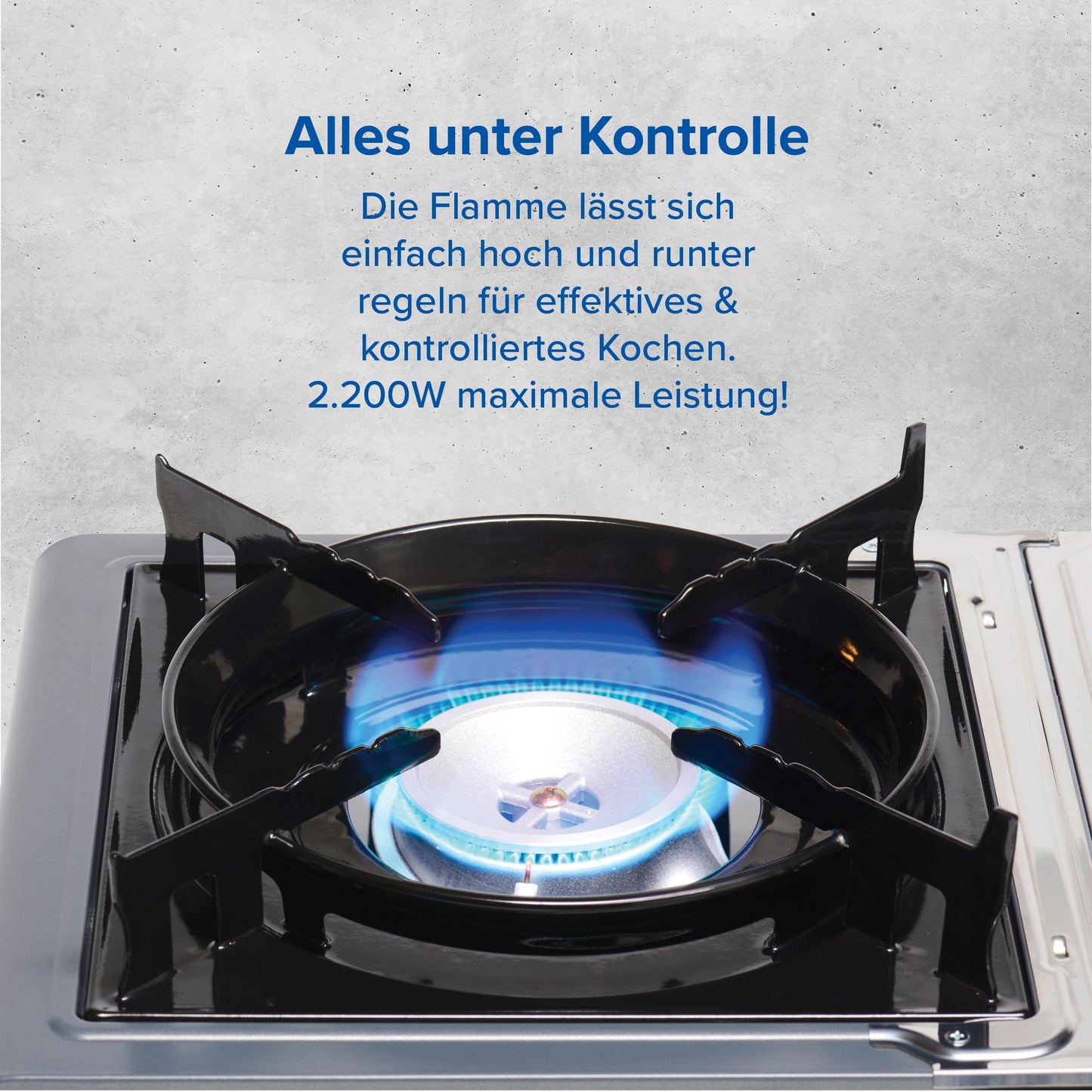Campingaz Camp'Bistro 3 Gas cooker, camping stove with 1 burner, 2,200 watts power, compact outdoor gas cartridge cooker with carrying case, black.