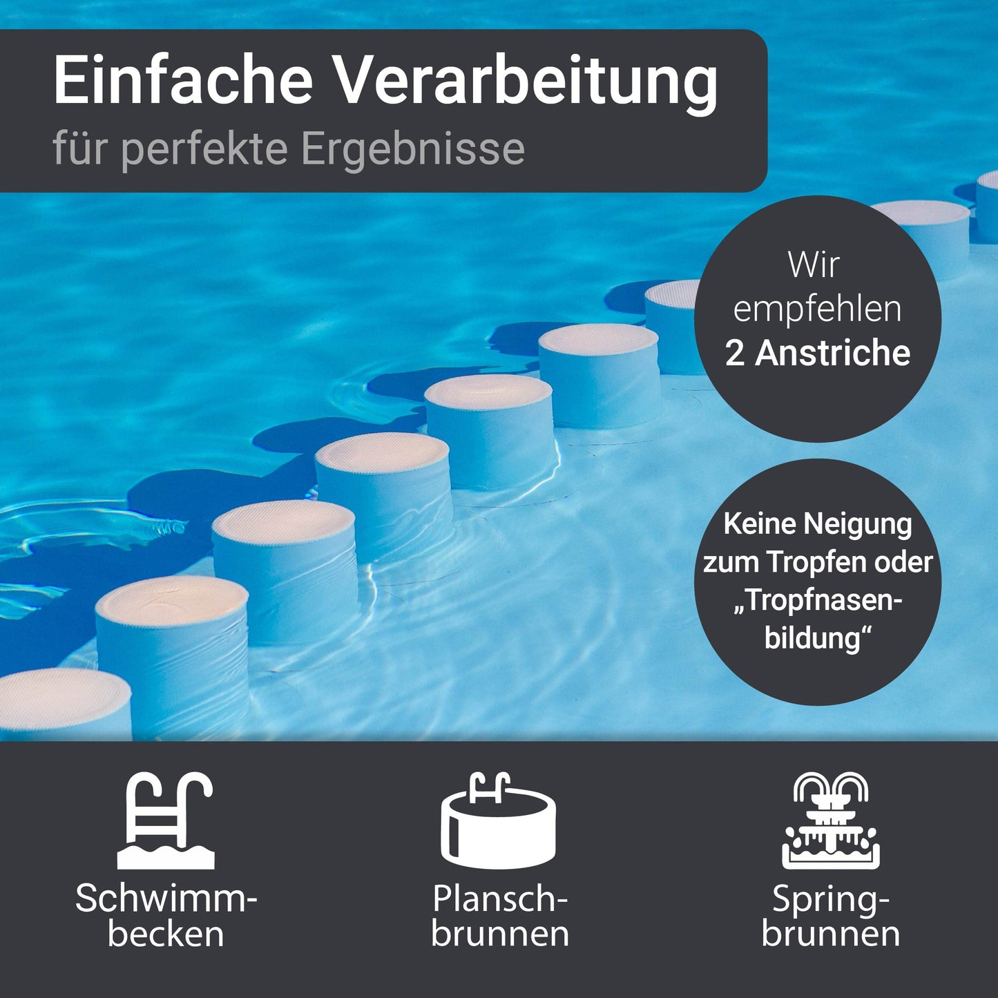 2K pool paint pool coating swimming pool paint - light blue like RAL 5012-5kg