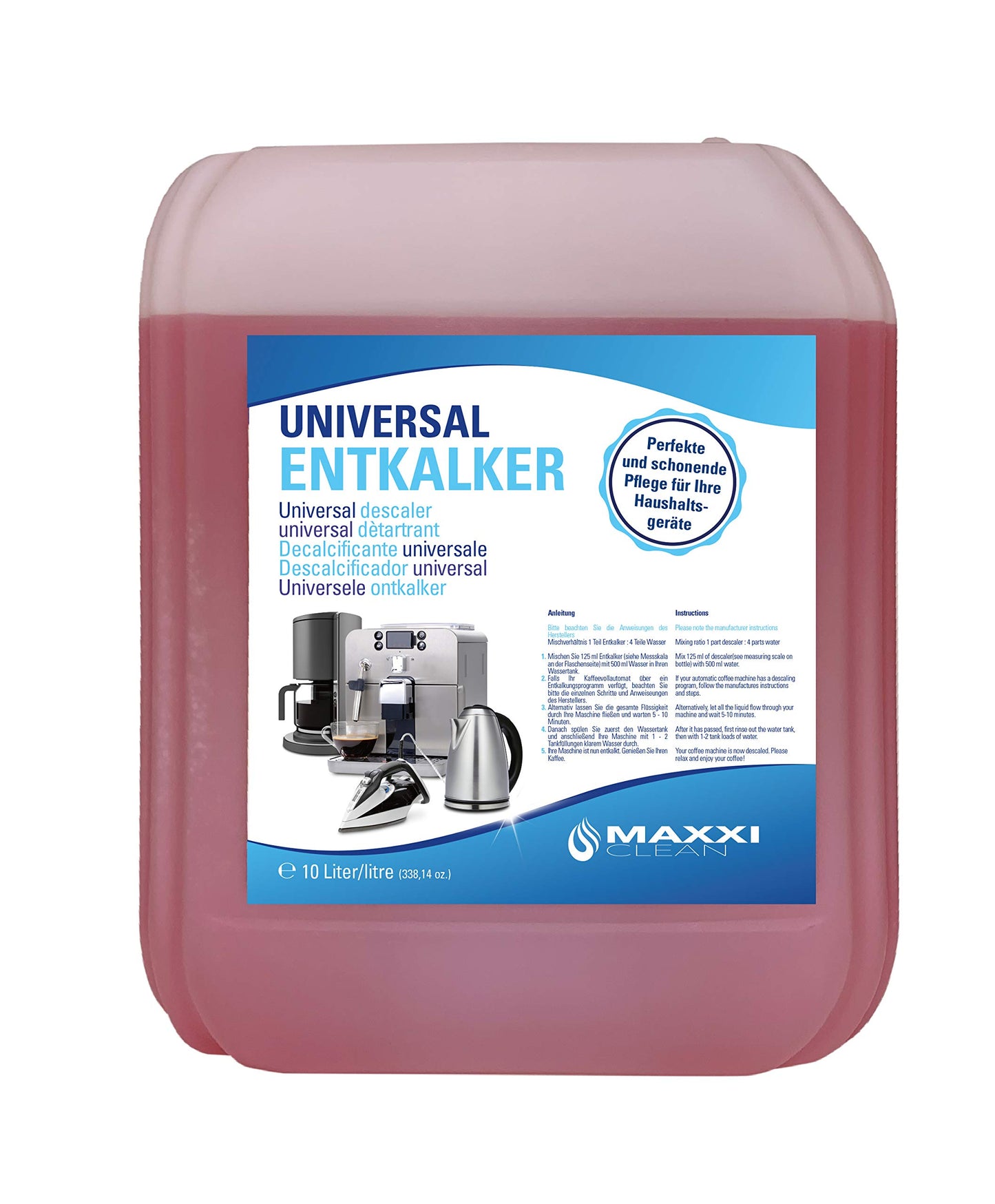 10 liters of universal descaler for your coffee machine in a canister | Suitable for all popular brands | Descaler for extra thorough cleaning (1x 750 ml)