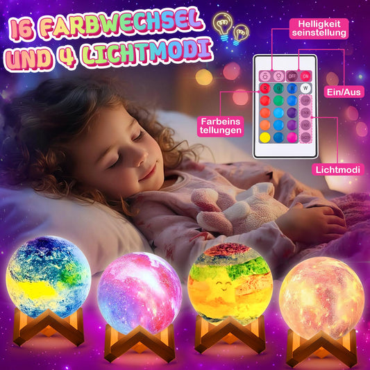 Craft set for children aged 6-10: girls gifts for 7-11 year old girls Crafting for girls aged 8-11 Night light children's toy for 5-12 year olds, boy Funny birthday gift Moon lamp Painting set