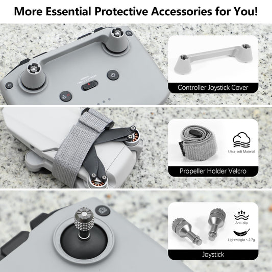 FPVtosky Mini 4K Bag Compact Case for DJI Mini 2 SE/4K Drone Accessories With Controller, Propeller Holder, and Protection, Gray