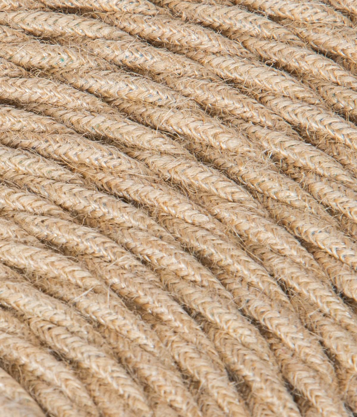 Textile cable for lamp, fabric-covered 3-core cable (3x0.75mm²) - Jute. Made in Italy (10 meters)
