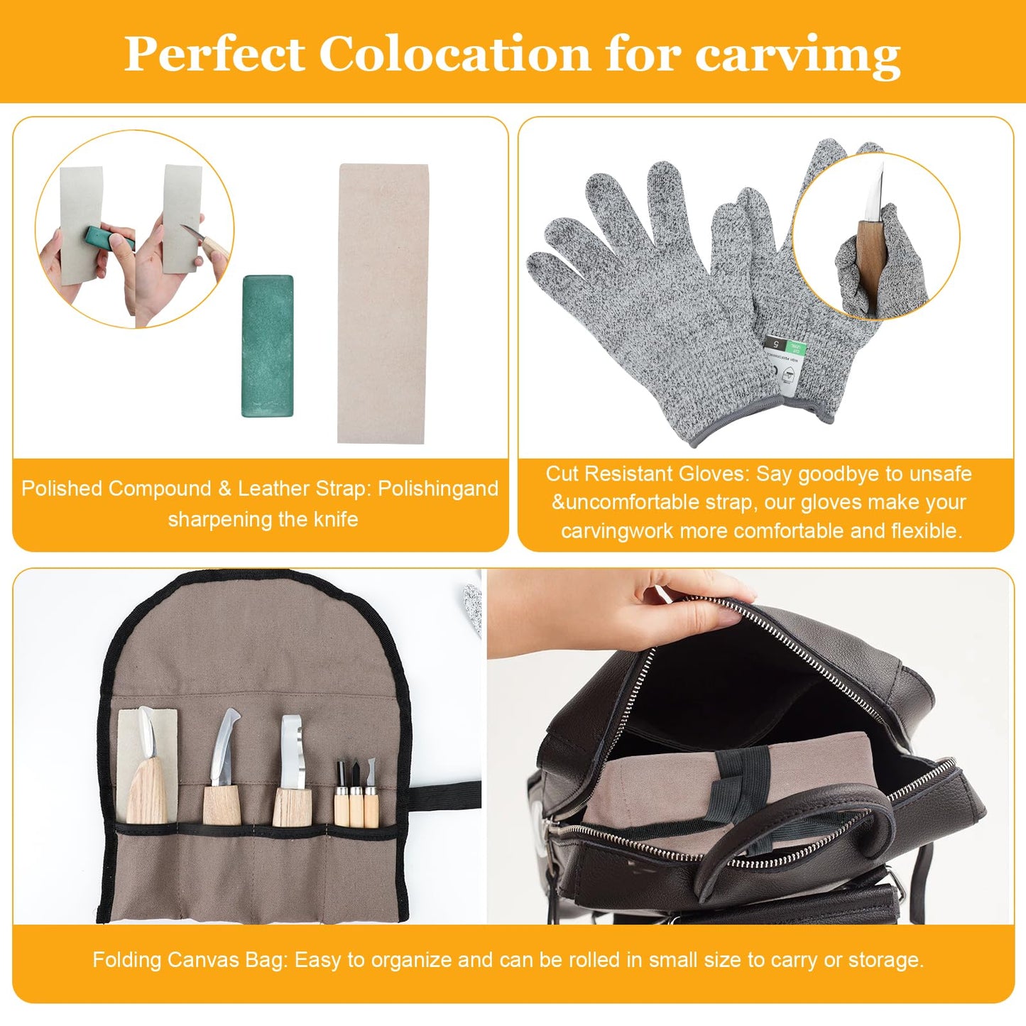 JOLIGAEA Wood Carving Tool Set, 95 Piece Carving Tool for Wood Carving Set, Wood Carving Set, Wood Tool Carving Set for Beginners/Professionals