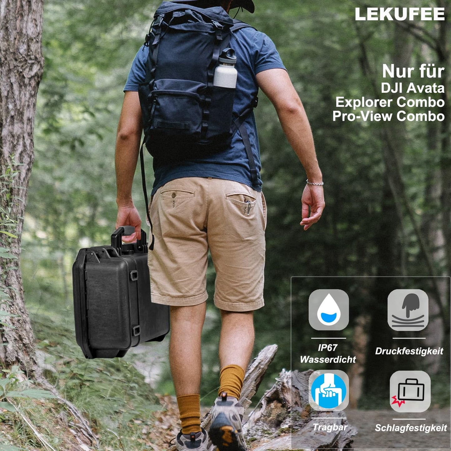 LEKUFEE waterproof carrying case for DJI Air 1/DJI Goggles 2/DJI Goggles Integra/DJI RC Motion 2 and DJI Air accessories (Case only) (Not for DJI Air 2)