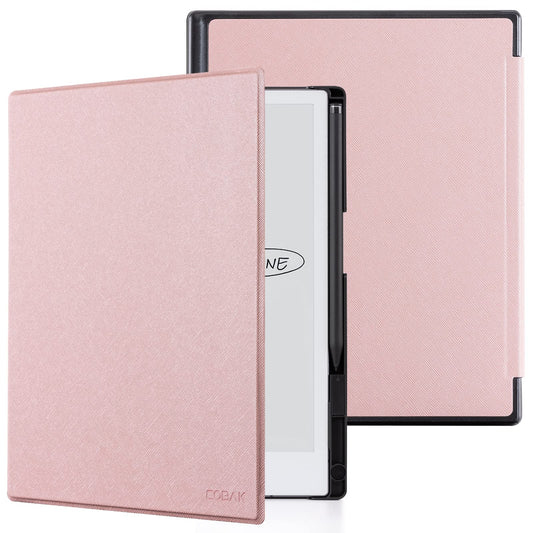 CoBak case for Remarkable 2 - Lightweight and durable book spine case with protective folio cover and integrated pen holder - for Remarkable 2 Paper Tablet 2020 10.3 inch Released (Rose Gold)