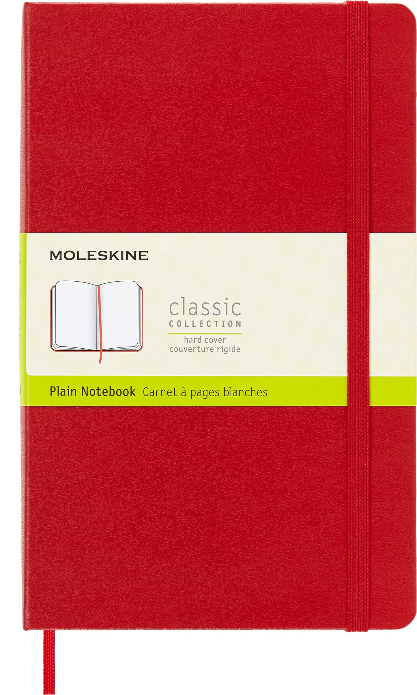Moleskine colored notebook (Large, Hardcover, blank) red