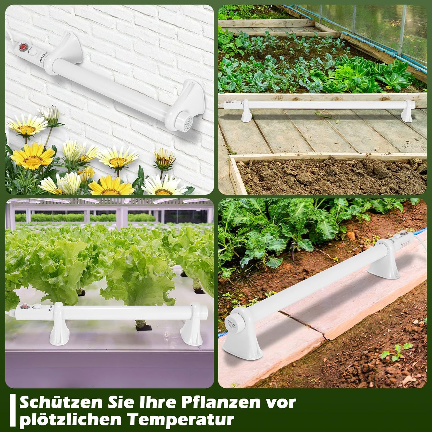 Sunworld 90W greenhouse heater with thermostat. Electric heater for greenhouses with built-in control. Ideal for wardrobes and greenhouses.