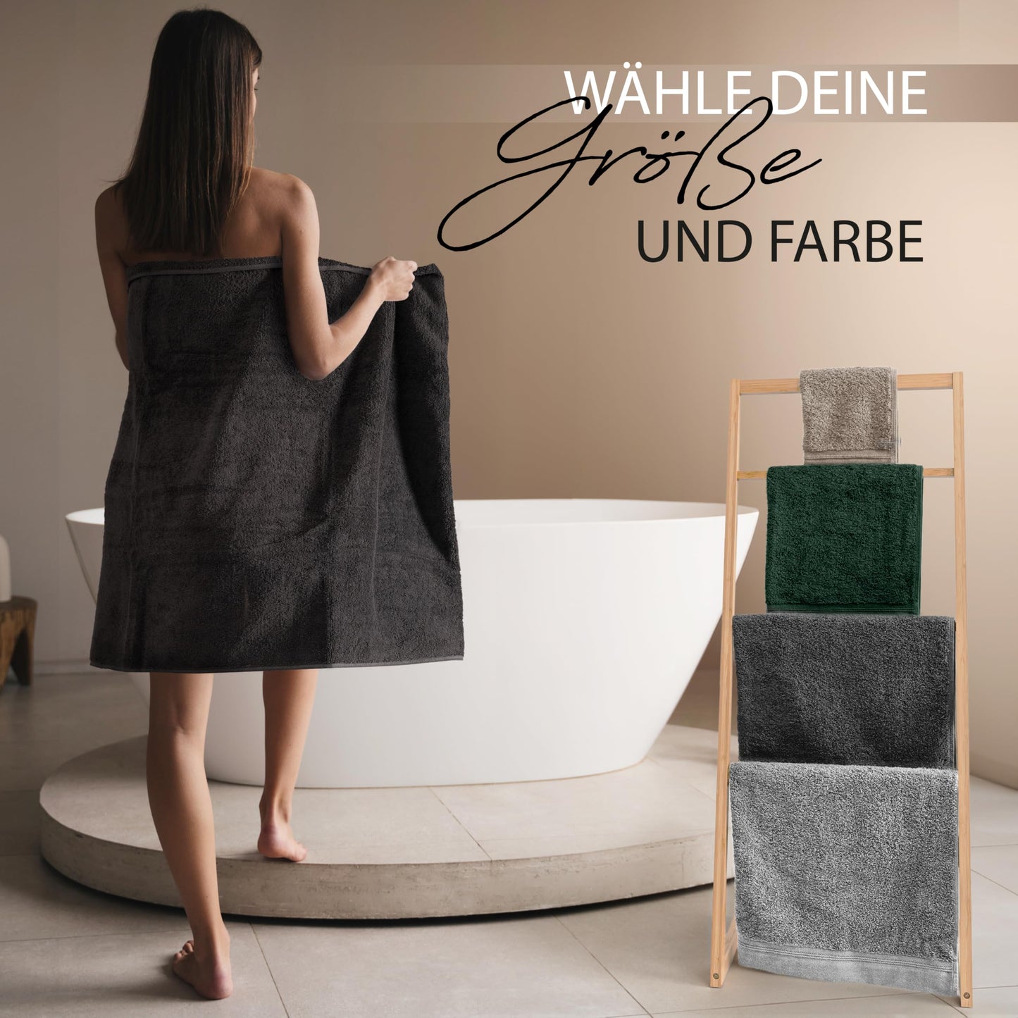 Hausfelder sauna towel XXL 100x200 cm, sauna towel large, unisex sauna towel, 100% cotton (Light green, sauna towel XXL 100x200cm)