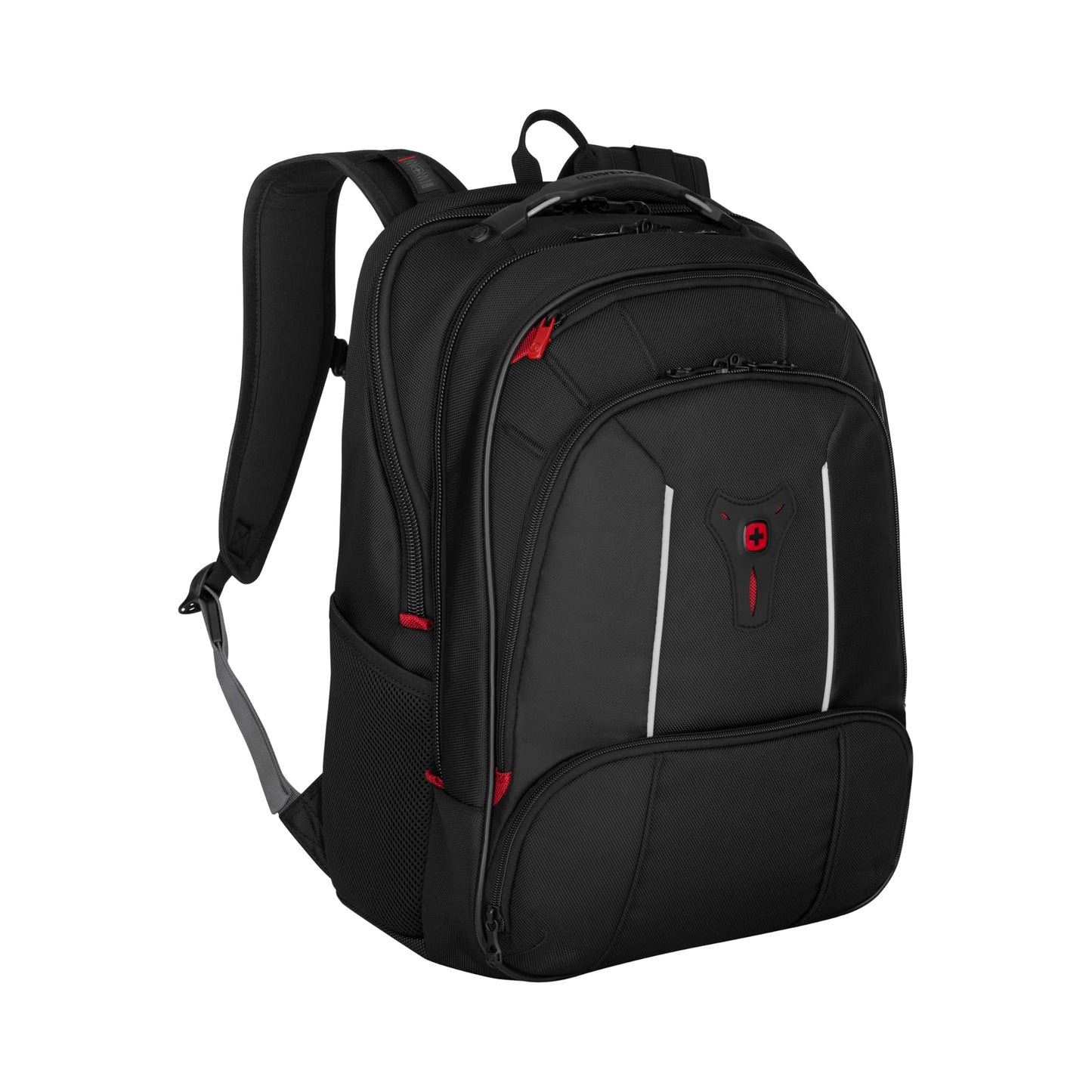WENGER Carbon Pro Laptop Backpack with tablet compartment, fits up to 17 inch laptops, 33L, unisex, for office, business, and university use, black, 653129