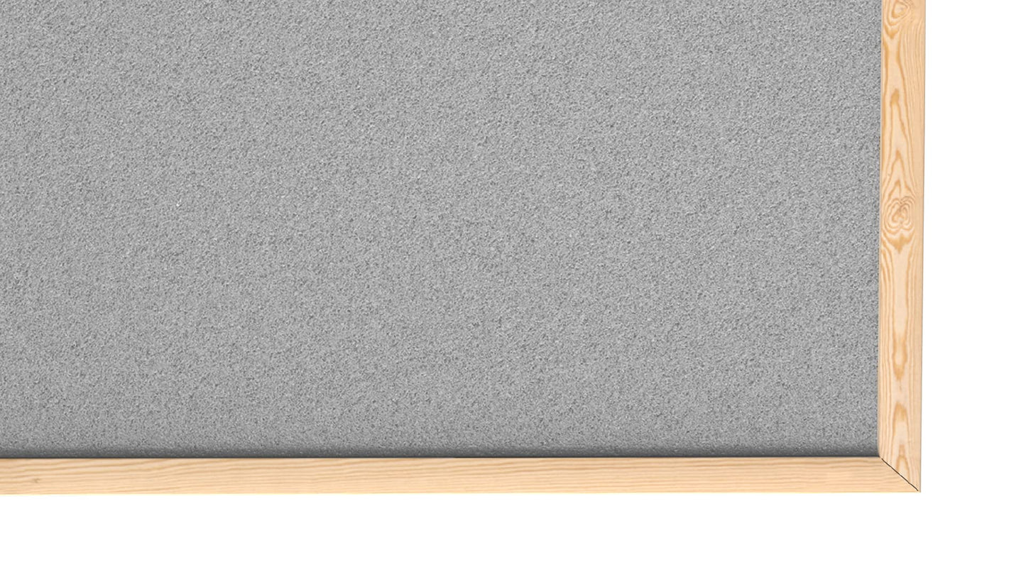 ALLboards light grey pin board with wooden frame 90x60cm cork board cork board pin board cork grey surface