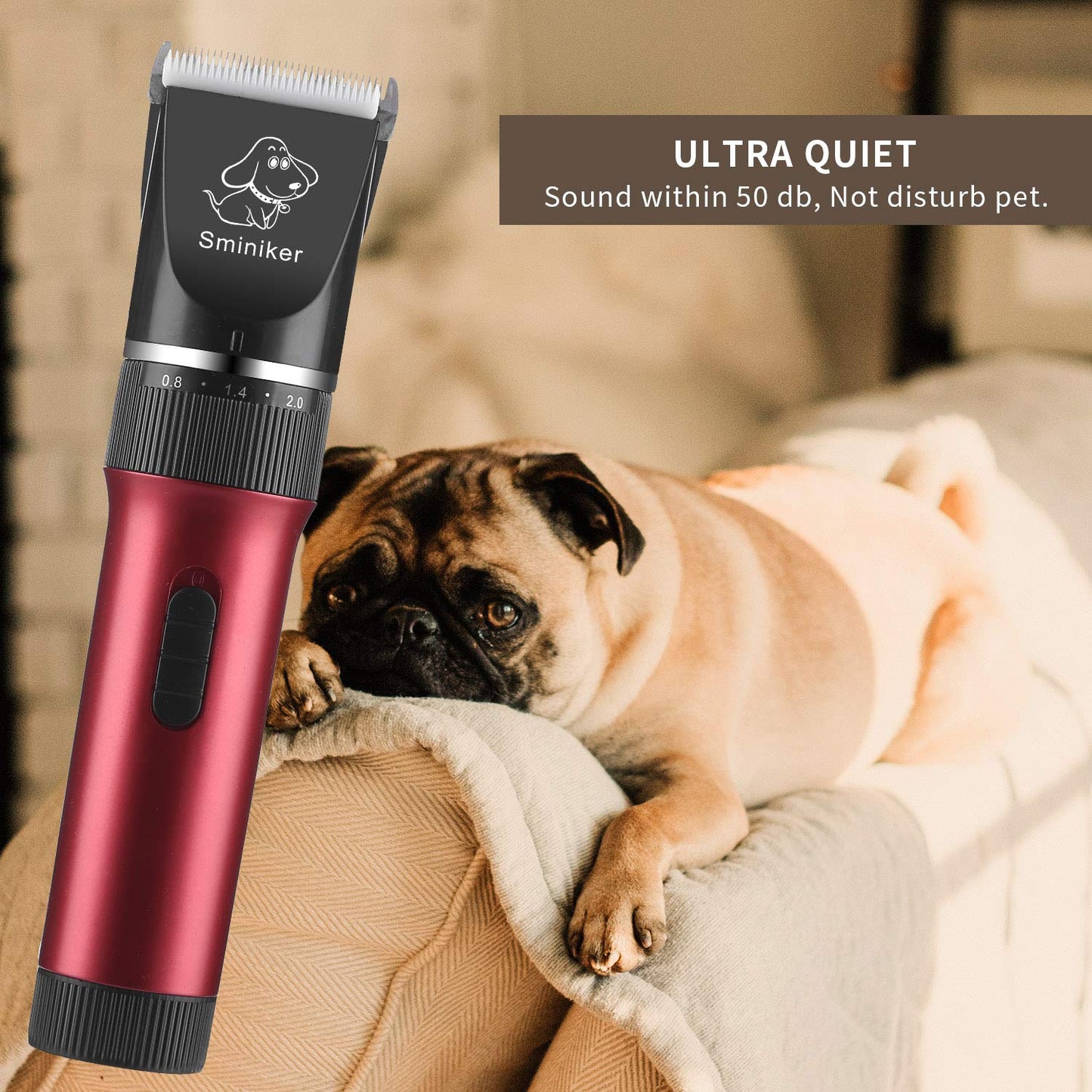 Animal hair clipper Professional Ultra-quiet Rechargeable Cordless Cat and Dog Horse Hair Clipper Pro Pet Grooming Clipper Dog Trimmer Kit