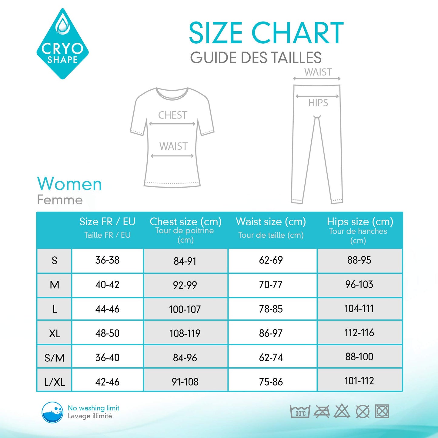 Cryoshape slimming leggings for women in black, size M.