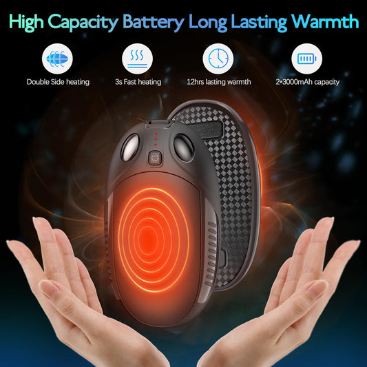 Electric hand warmer, 2-pack rechargeable hand warmer with 4 heat modes. Ideal warm gift for outdoor sports, golf, camping.